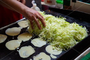 広島風お好み焼き　屋台