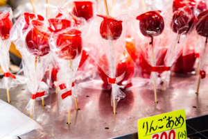 りんご飴　屋台