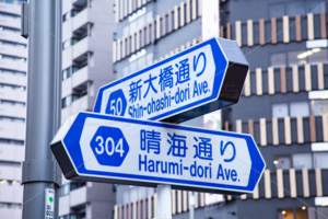 晴海通り　新大橋り