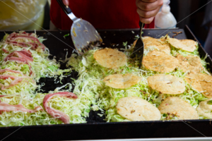 広島風お好み焼き　屋台